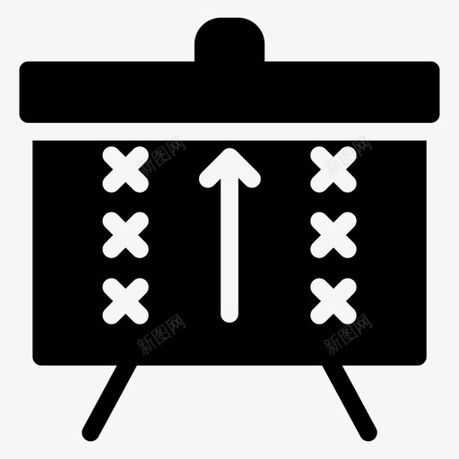 板箭头图表图标svg_新图网 https://ixintu.com 体育健身glphs图标 图表 时间表 板 箭头 统计 绿板
