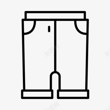 裤子斜纹棉布衣服图标图标