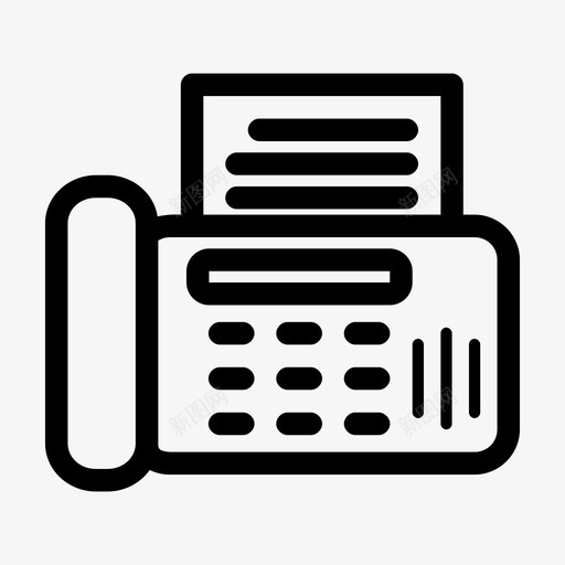 传真机通讯办公室图标svg_新图网 https://ixintu.com 传真机 办公室 电话 纸张 通讯