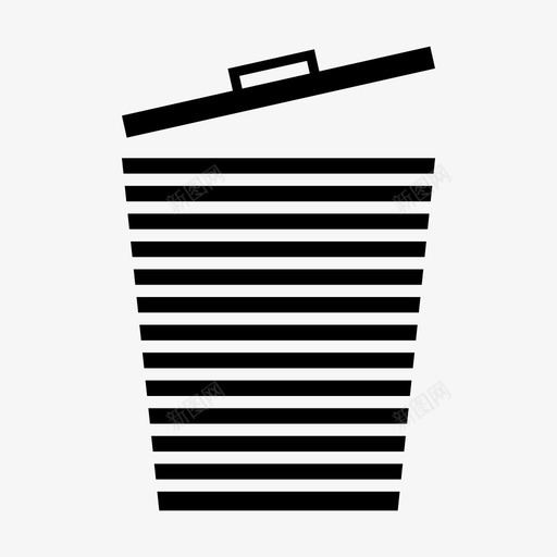垃圾桶打开的图标svg_新图网 https://ixintu.com 垃圾桶 打开的