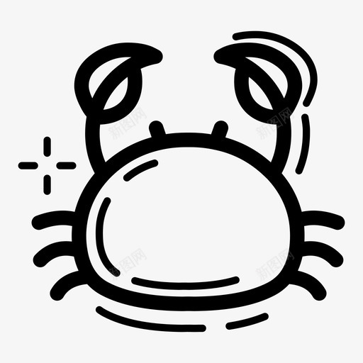螃蟹食物海鲜图标svg_新图网 https://ixintu.com 海鲜 美味佳肴 螃蟹 贝类 食物