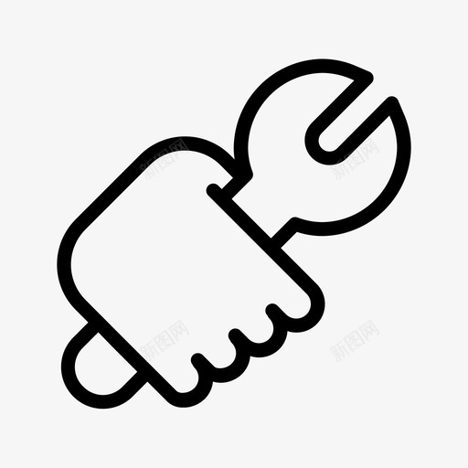 技工维修扳手图标svg_新图网 https://ixintu.com 扳手 技工 维修
