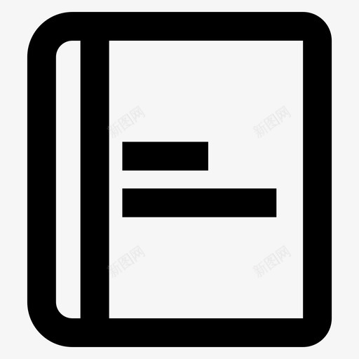 通讯录笔记本图标svg_新图网 https://ixintu.com 笔记本 通讯录