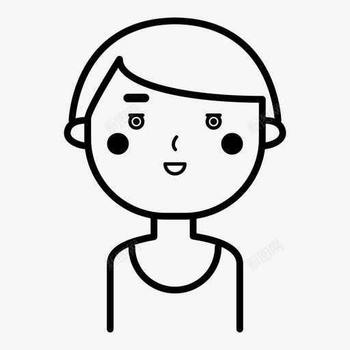 短发女孩女人学生图标svg_新图网 https://ixintu.com 可爱 女人 学生 短发女孩 青少年 鲍勃