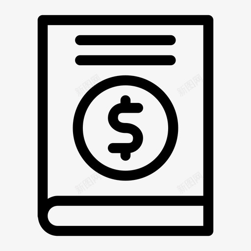 财务账簿会计银行图标svg_新图网 https://ixintu.com 会计 财务账簿 货币 银行