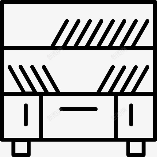 衣柜书架子图标svg_新图网 https://ixintu.com 书 家庭工具花园 架子 衣柜