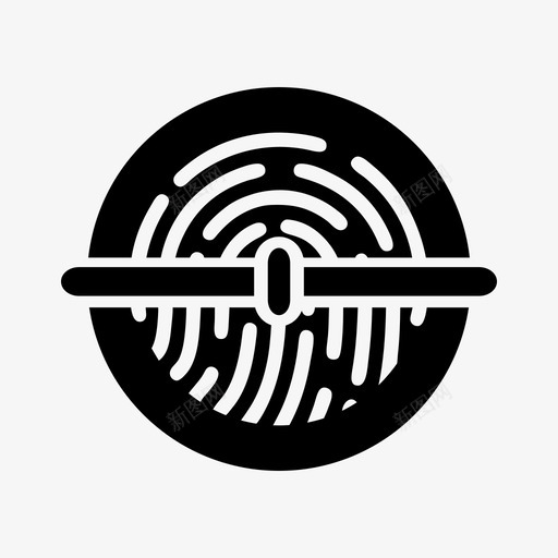 指纹扫描仪访问安全图标svg_新图网 https://ixintu.com 安全 指纹扫描仪 生物识别 访问