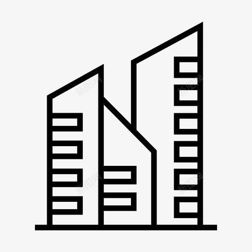 塔楼大楼酒店图标svg_新图网 https://ixintu.com 办公室 塔楼 大楼 物业 酒店
