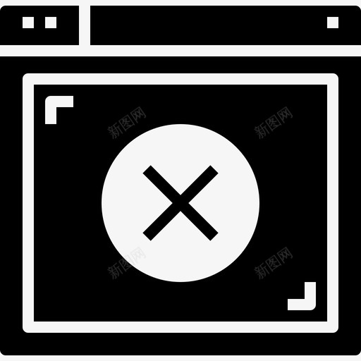 web浏览器界面删除图标svg_新图网 https://ixintu.com ui web浏览器 web浏览器详细信息实心图标 删除 界面