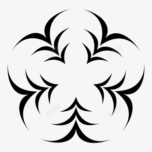秋海棠花图案图标svg_新图网 https://ixintu.com 图案 秋海棠 花 象征