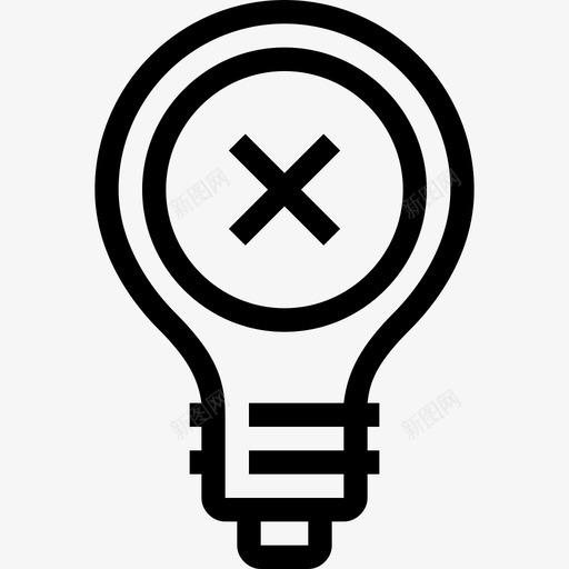 坏主意灯泡想象图标svg_新图网 https://ixintu.com 坏主意 想象 灯 灯泡