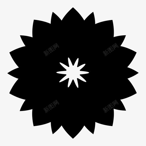牡丹花图案图标svg_新图网 https://ixintu.com 图案 牡丹 符号 花