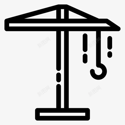 起重机建筑施工图标svg_新图网 https://ixintu.com 工具 建筑 施工 施工和工具 设备 起重机