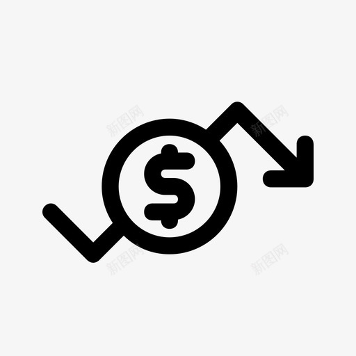 财务损失图表财务图标svg_新图网 https://ixintu.com 企业财务 图表 财务 财务损失