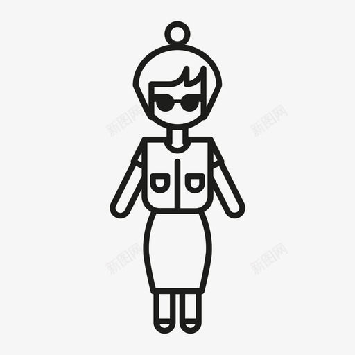女孩时尚女性图标svg_新图网 https://ixintu.com 女孩 女性 时尚