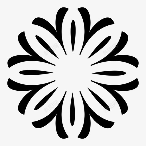 洋甘菊花图案图标svg_新图网 https://ixintu.com 图案 洋甘菊 符号 花