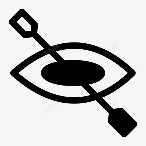 皮划艇独木舟木筏图标svg_新图网 https://ixintu.com 划船 木筏 河 独木舟 皮划艇 运动