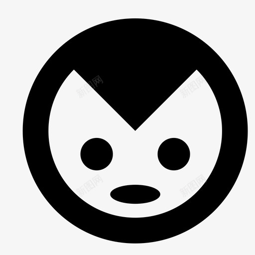 微笑脸头图标svg_新图网 https://ixintu.com 头 微笑 脸