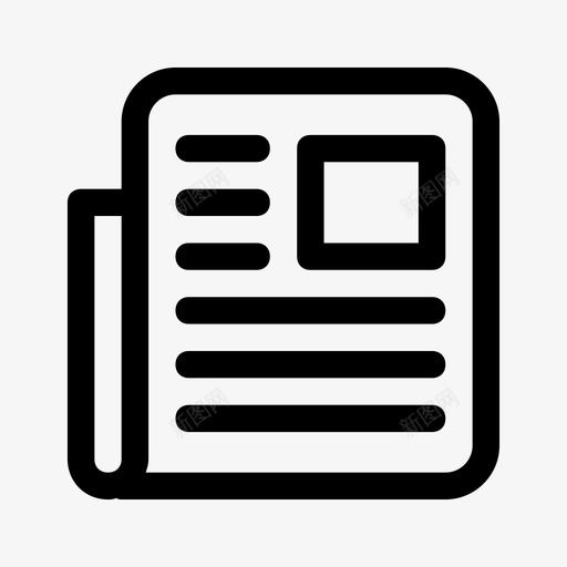 报纸杂志媒体图标svg_新图网 https://ixintu.com 媒体 报纸 杂志