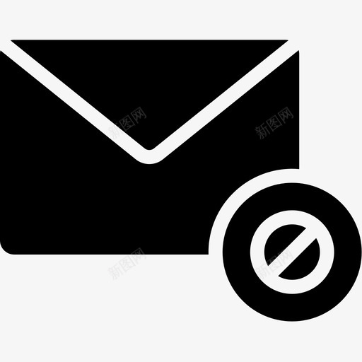 拒绝电子邮件信封信件图标svg_新图网 https://ixintu.com 信件 信封 拒绝电子邮件 电子邮件卷2字形