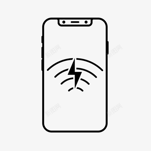 iphone无线充电充电器垫无线充电图标svg_新图网 https://ixintu.com iphonex功能 iphone无线充电 充电器垫 无线充电