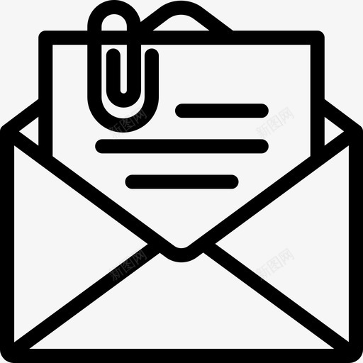 附件电子邮件信封图标svg_新图网 https://ixintu.com 信件 信封 电子邮件 电子邮件线路 邮箱 附件