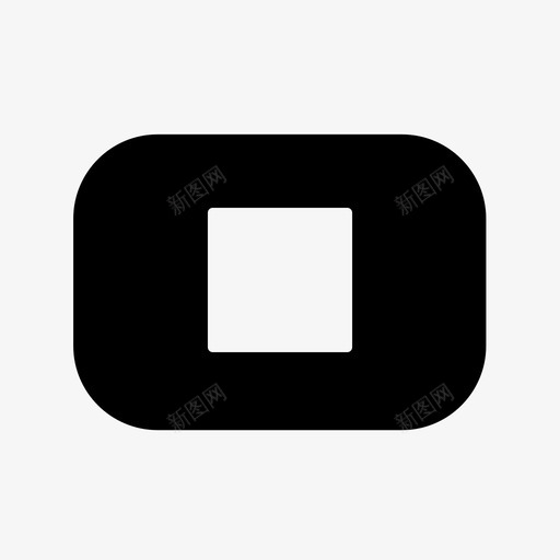 停止按钮播放器视频图标svg_新图网 https://ixintu.com 停止按钮 按钮 播放器 视频