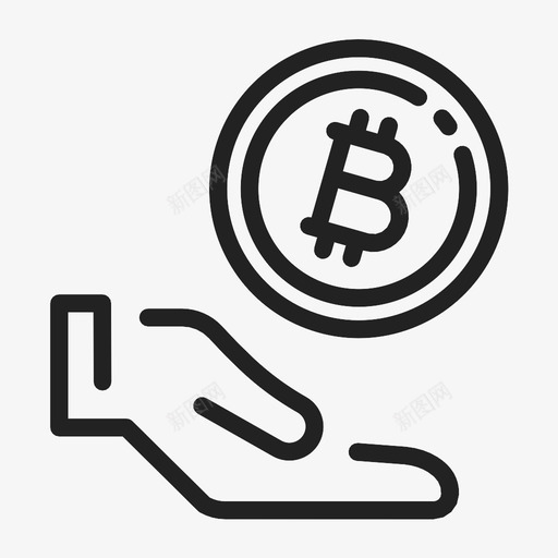 比特币捐赠接受捐赠图标svg_新图网 https://ixintu.com 小费 捐赠 接受 支付 比特币捐赠