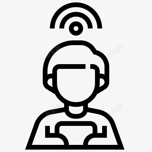 社交成瘾男人媒体图标svg_新图网 https://ixintu.com 媒体 智能手机 男人 社交成瘾