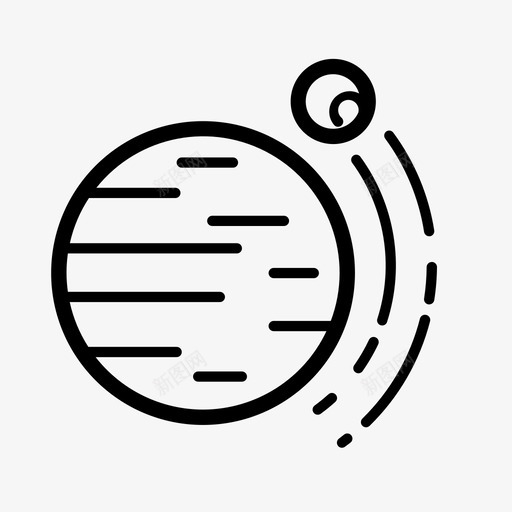 自然卫星月球行星图标svg_新图网 https://ixintu.com 太空 月球 自然卫星 行星