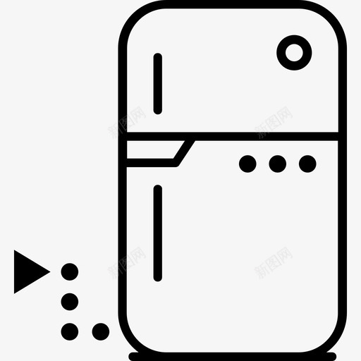 冰箱冷藏冷却图标svg_新图网 https://ixintu.com 冰柜 冰箱 冷却 冷藏 家用工具花园 食物