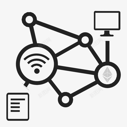 智能合约区块链以太坊图标svg_新图网 https://ixintu.com 以太坊 区块链 技术 智能合约
