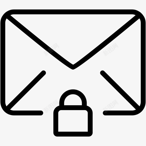 电子邮件锁信件消息图标svg_新图网 https://ixintu.com 信件 消息 电子邮件锁