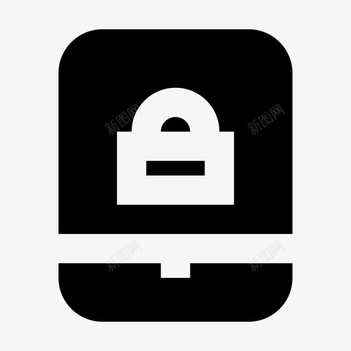 锁定平板电脑防护安全图标svg_新图网 https://ixintu.com 安全 安全防护材料 锁定平板电脑 防护
