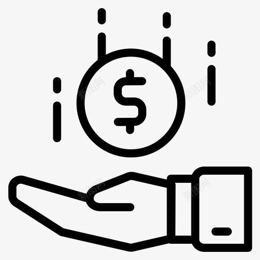 货币收入股息手图标svg_新图网 https://ixintu.com 利润 手 投资 股息 货币收入 货币金融