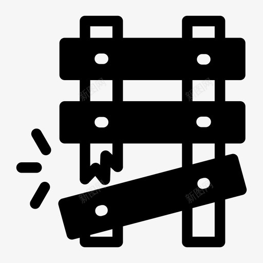 断梯建筑物楼梯图标svg_新图网 https://ixintu.com 建筑物 断梯 楼梯
