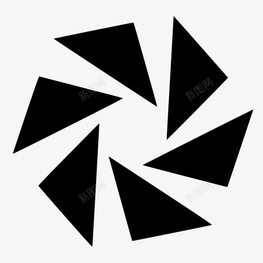 三角形抽象图标svg_新图网 https://ixintu.com 三角形 形状 抽象 花朵 设计