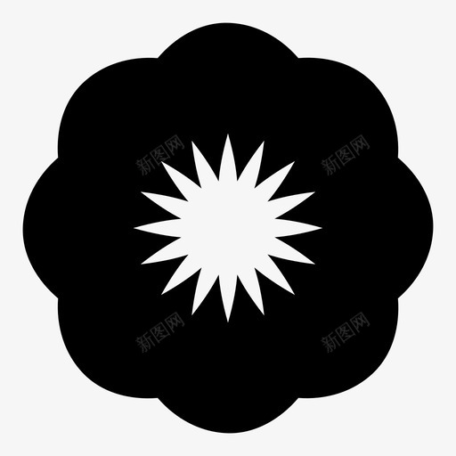 银莲花花图案图标svg_新图网 https://ixintu.com 图案 符号 花 银莲花