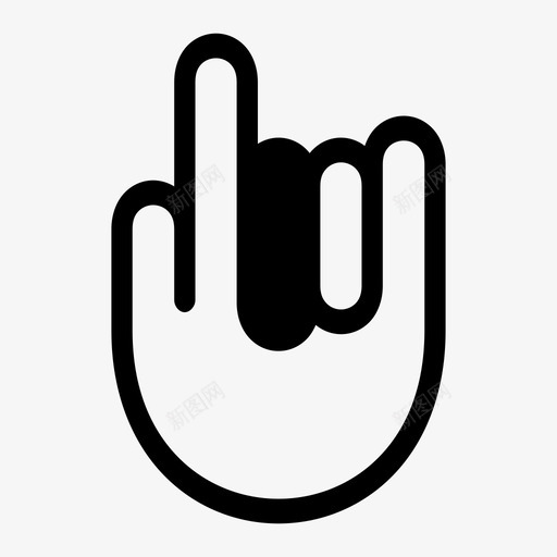 摇滚硬摇滚插图图标svg_新图网 https://ixintu.com 插图 摇滚 硬摇滚 线图标 音乐