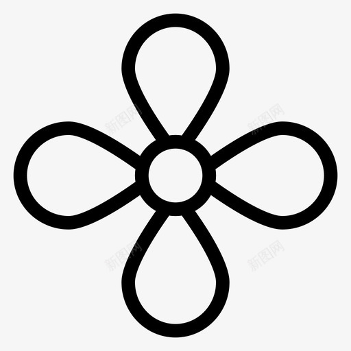 花商业成长图标svg_新图网 https://ixintu.com 商业 成长 科学线图标 自然 花