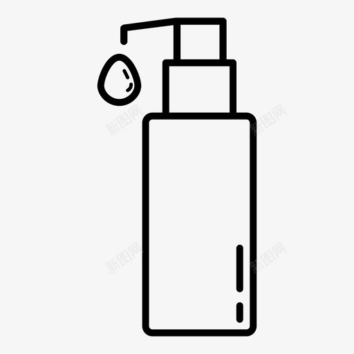 洗面奶化妆品面部图标svg_新图网 https://ixintu.com 保湿剂 化妆品 洗面奶 精华液 美容产品和化妆品 面部