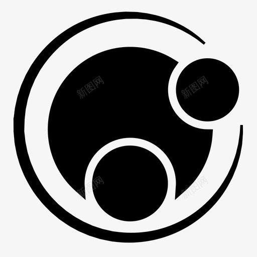 行星月亮光环图标svg_新图网 https://ixintu.com 光环 天空 恒星 月亮 行星