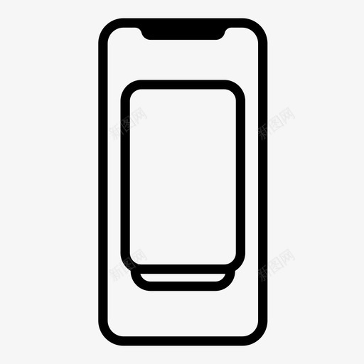 移动多任务后台应用程序iphone图标svg_新图网 https://ixintu.com iphone iphonex 后台应用程序 移动多任务 移动设备