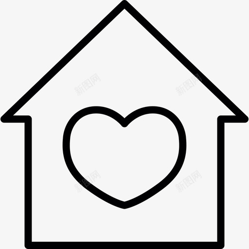 最喜欢的房子建筑物不动产图标svg_新图网 https://ixintu.com 不动产 建筑物 最喜欢的房子