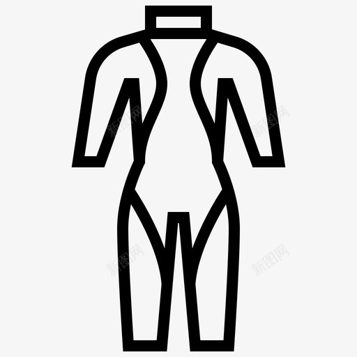 紧身衣泳衣潜水图标svg_新图网 https://ixintu.com 工具 泳衣 潜水 紧身衣