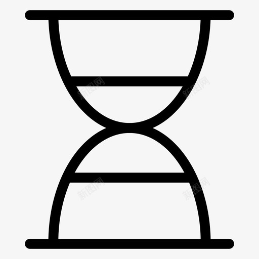 沙漏业务加载图标svg_新图网 https://ixintu.com 业务 加载 沙漏 科学线图标 秒表 等待