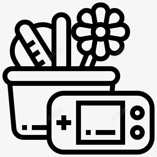 游戏篮子野餐图标svg_新图网 https://ixintu.com 游戏 篮子 野餐