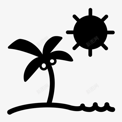 夏天炎热的夏天户外图标svg_新图网 https://ixintu.com 夏天 天气晴朗 度假 户外 旅行 炎热的夏天