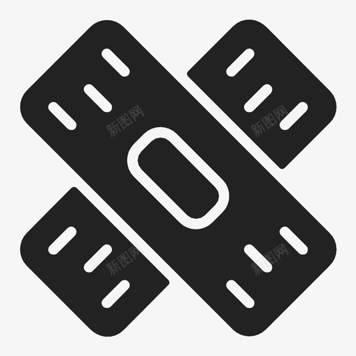 膏药药贴片图标svg_新图网 https://ixintu.com 伤口 膏药 药 贴片