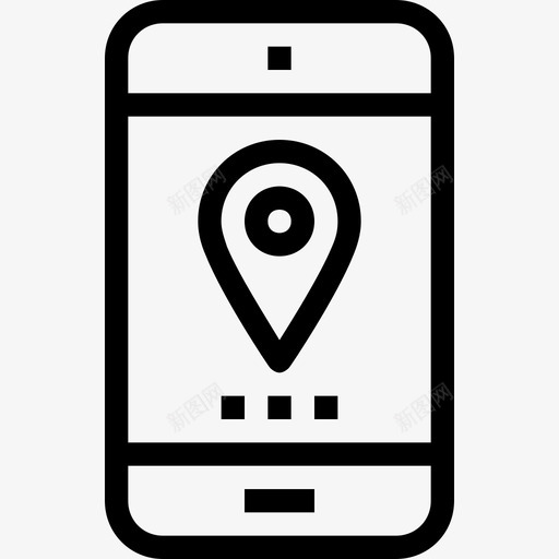 gps导航定位手机图标svg_新图网 https://ixintu.com gps导航 定位 手机 旅游度假 电话